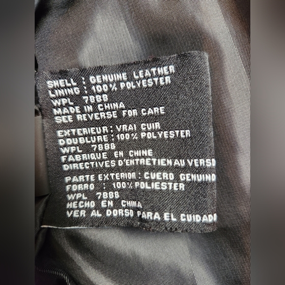 Michael Kors Leather Moto Jacket, Black, Size US M - Picture 10 of 15